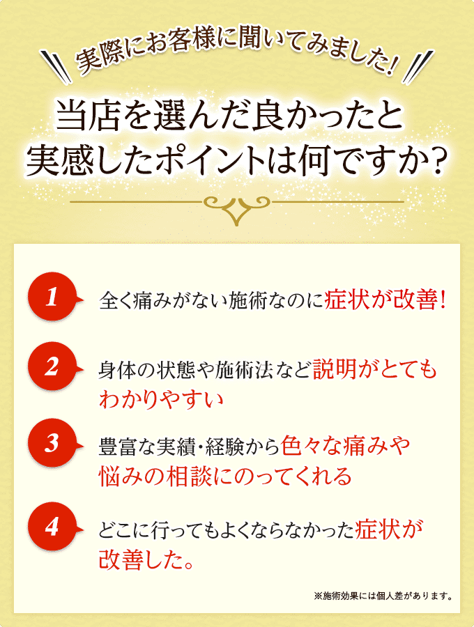 大阪府堺市_テアシス堺鳳整体院_ポジティブなポイント
