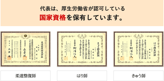 大阪府堺市_テアシス堺鳳整体院_資格